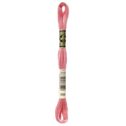 Fil mouliné à broder DMC - 8m - 899 - fard à joue rose
