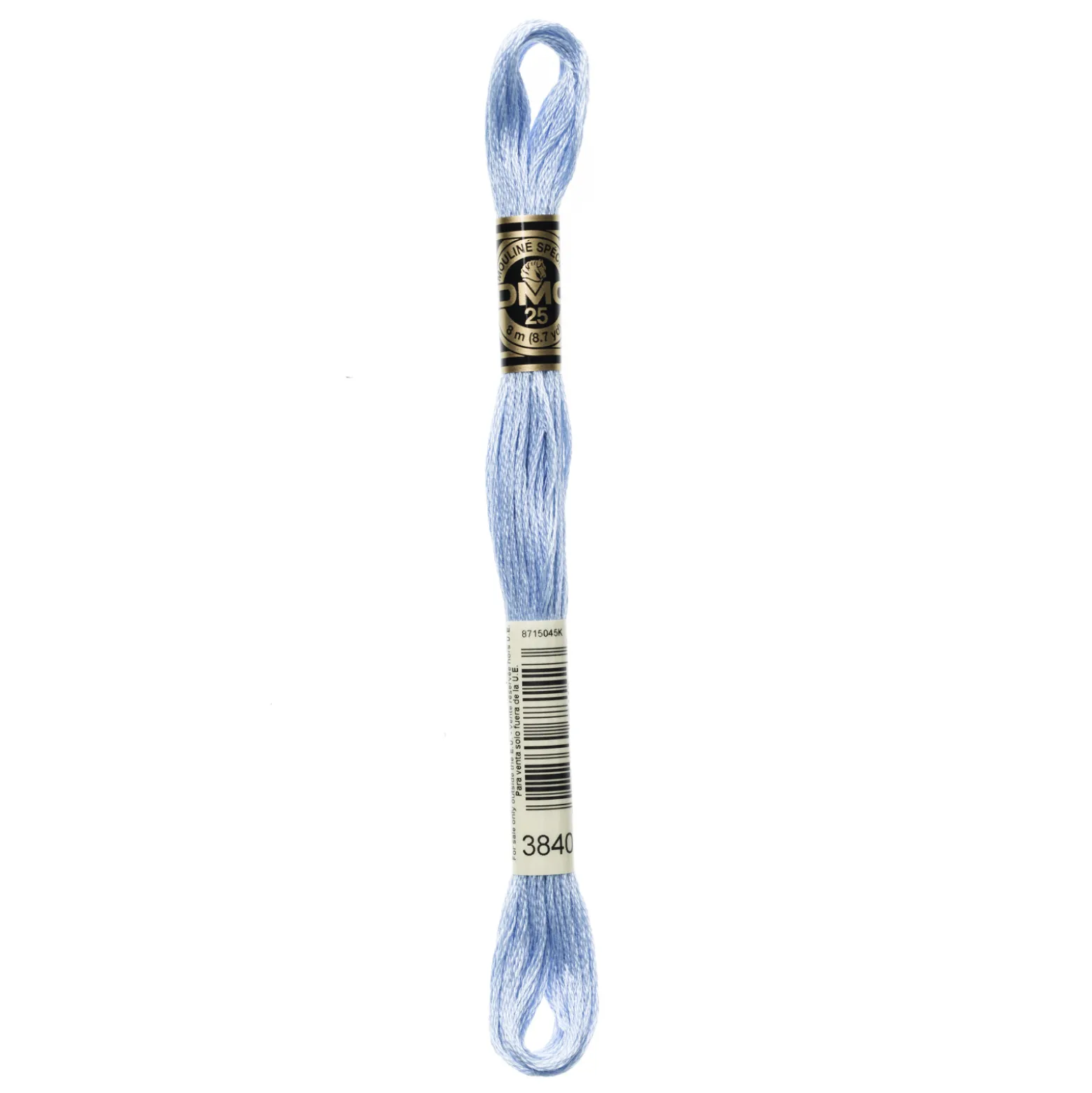 Fil mouliné à broder DMC - 8m - 3840 - fleur de lin bleue