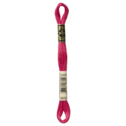 Fil mouliné à broder DMC - 8m - 3832 - fraise