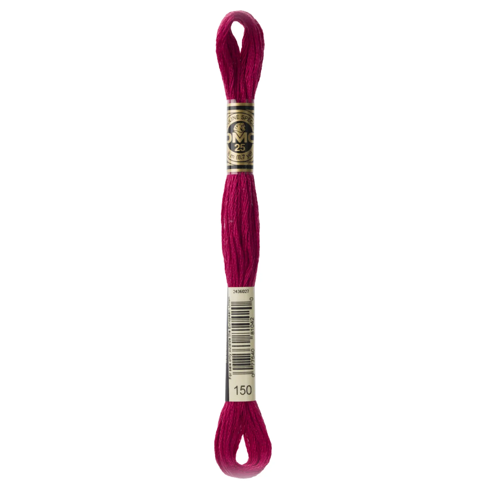 Fil mouliné à broder DMC - 8m - 150 - framboise