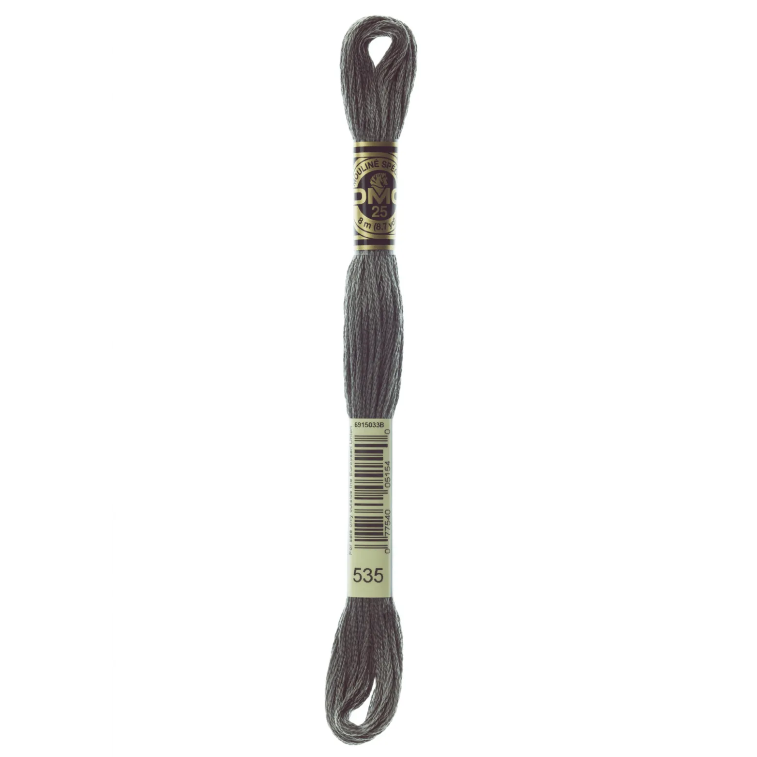 Fil mouliné à broder DMC - 8m - 535 - galet