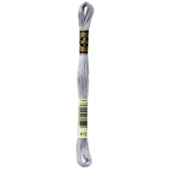 Fil mouliné à broder DMC - 8m - 415 - gris chromé