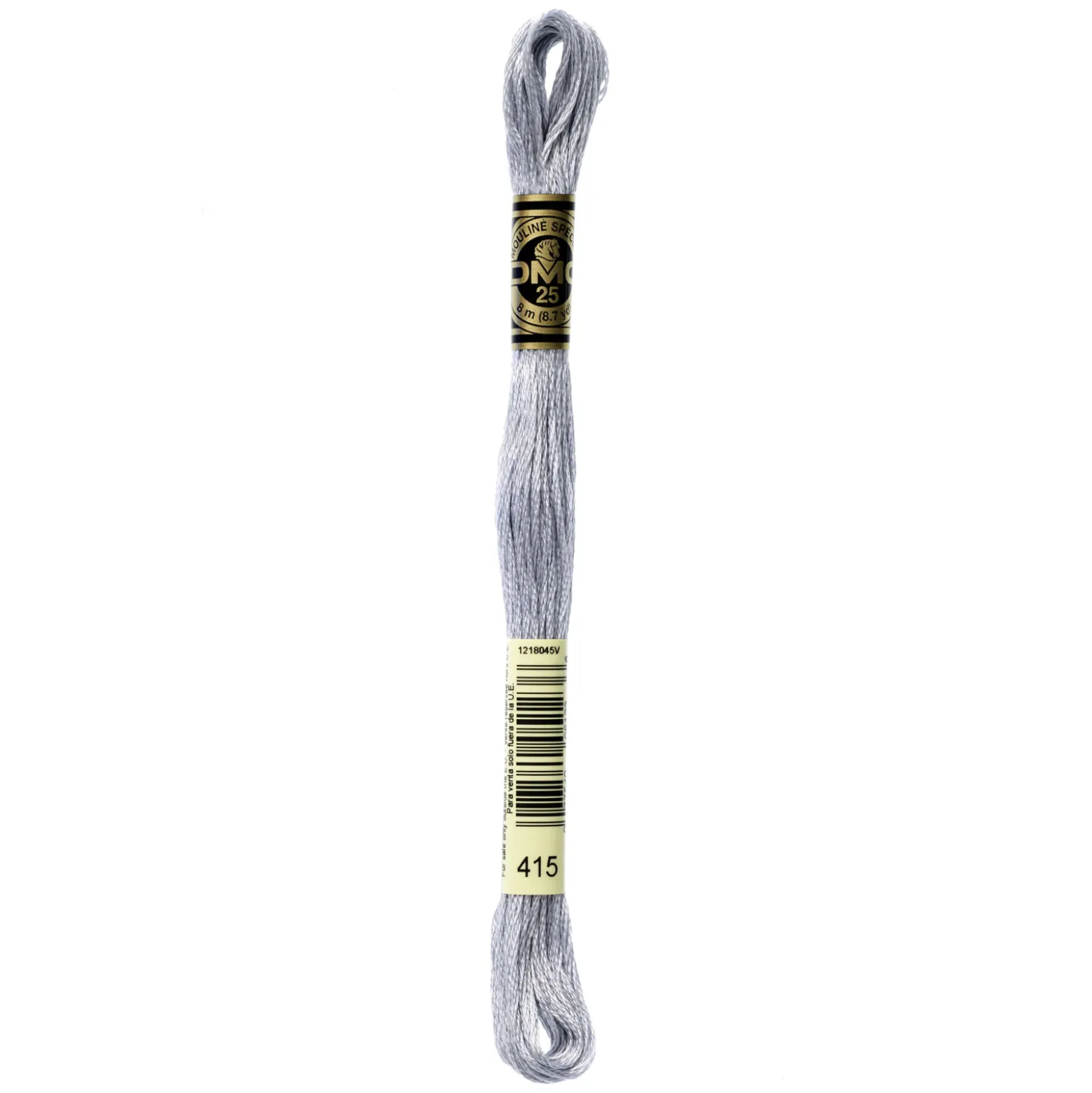 Fil mouliné à broder DMC - 8m - 415 - gris chromé