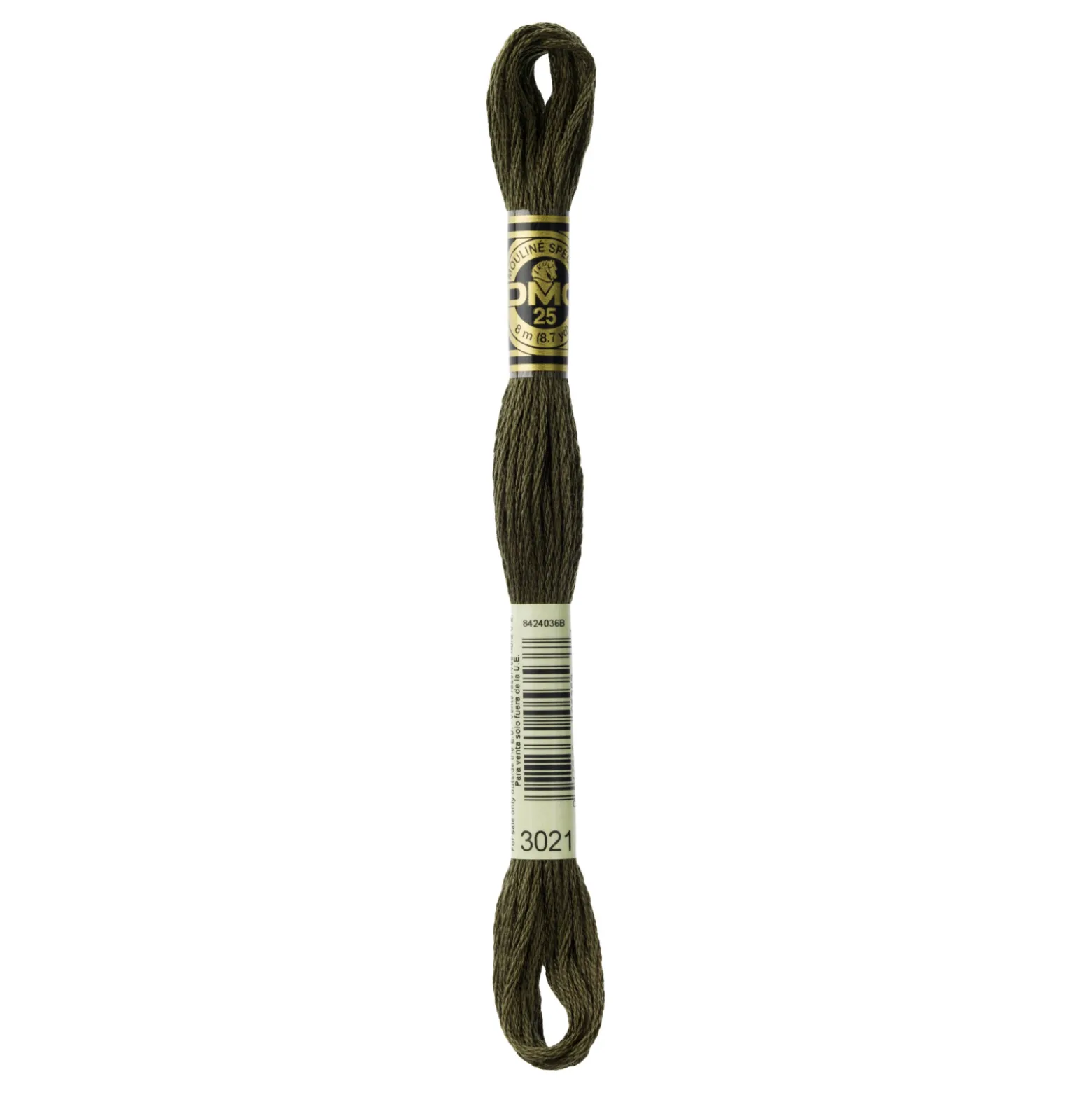 Fil mouliné à broder DMC - 8m - 3021 - gris falaise