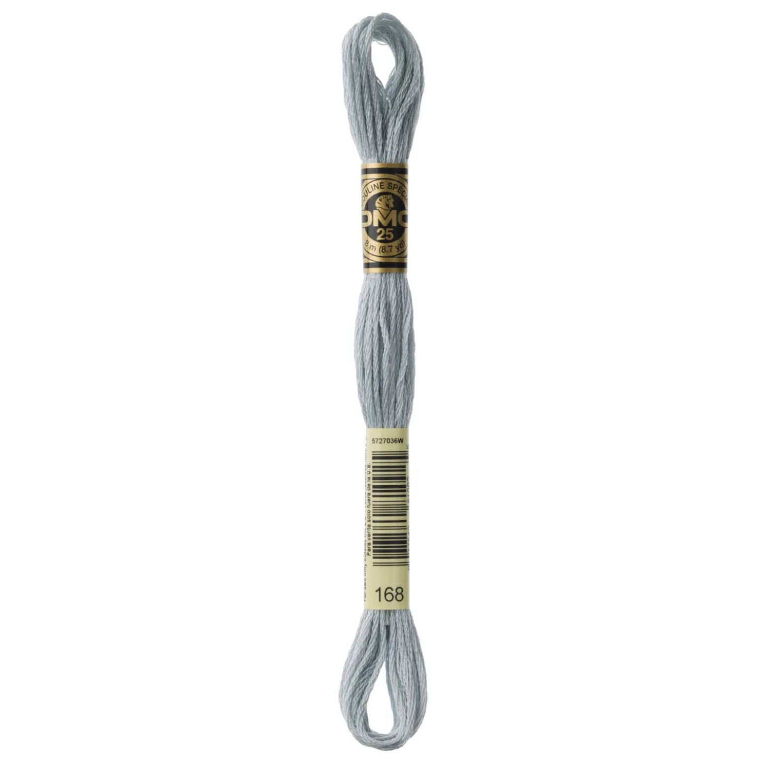 Fil mouliné à broder DMC - 8m - 168 - gris souris