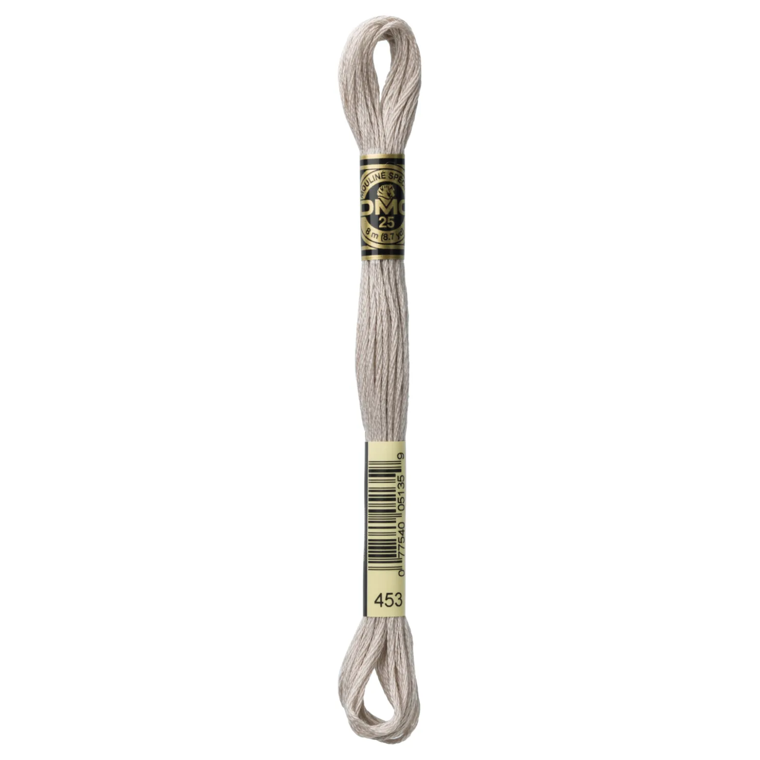 Fil mouliné à broder DMC - 8m - 453 - gris tourterelle