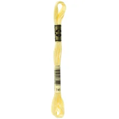 Fil mouliné à broder DMC - 8m - 745 - jaune banane