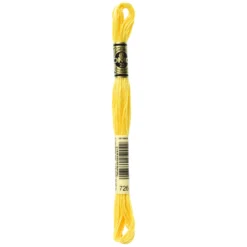 Fil mouliné à broder DMC - 8m - 726 - jaune mimosa