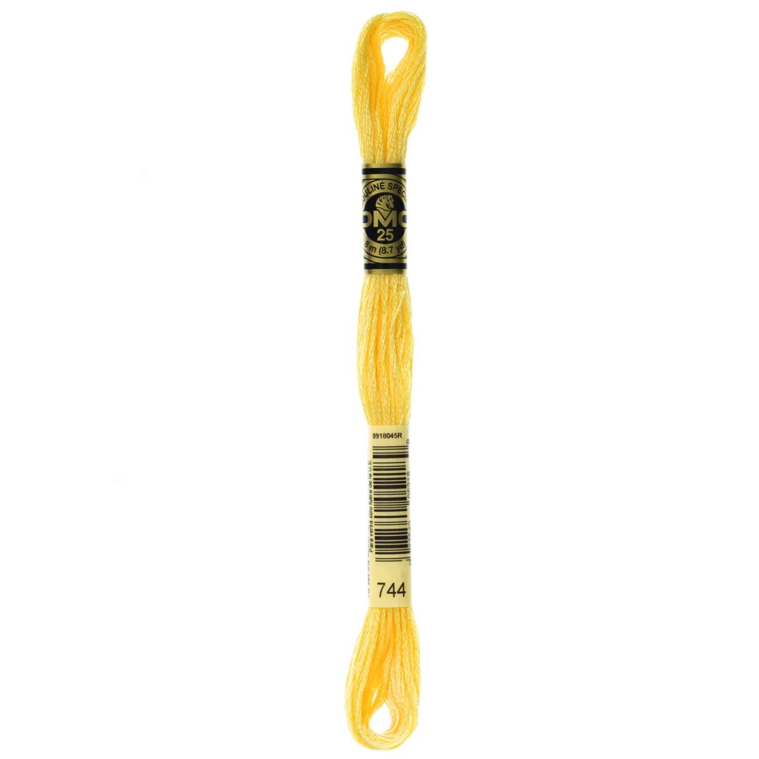 Fil mouliné à broder DMC - 8m - 744 - jaune pamplemousse