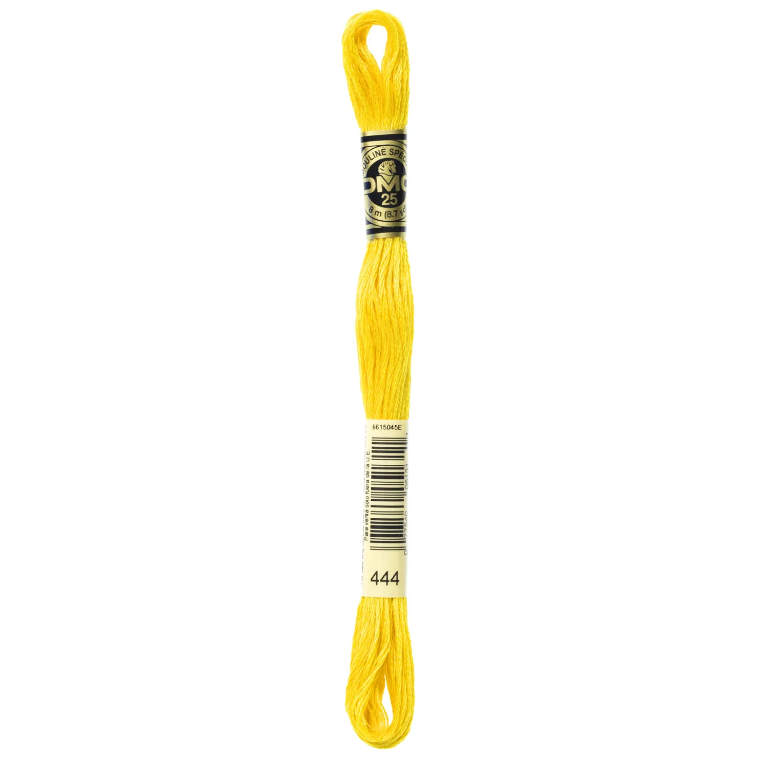 Fil mouliné à broder DMC - 8m - 444 - jaune vif