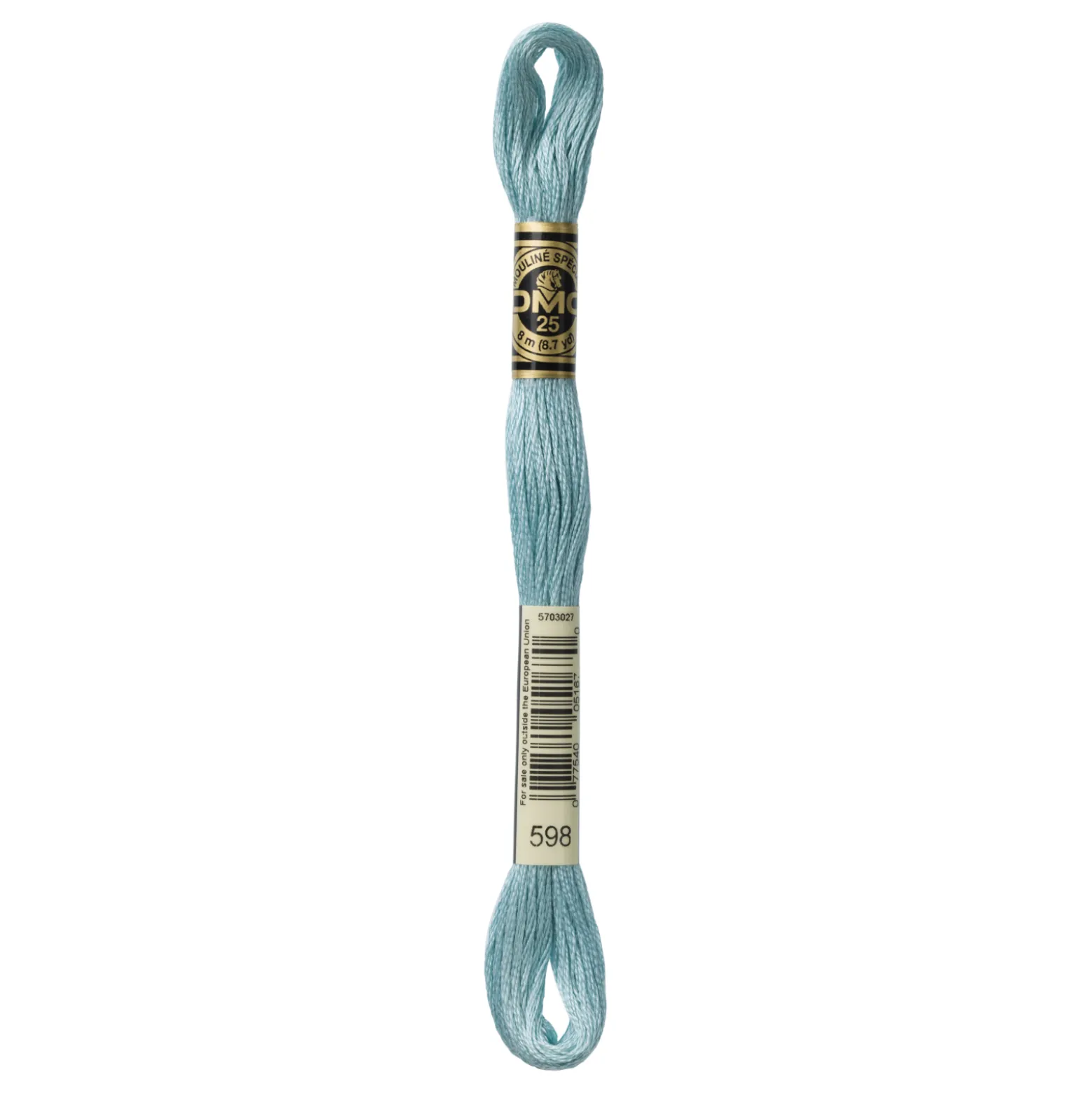 Fil mouliné à broder DMC - 8m - 598 - lagune turquoise