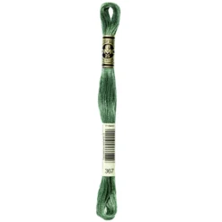 Fil mouliné à broder DMC - 8m - 367 - laurier vert