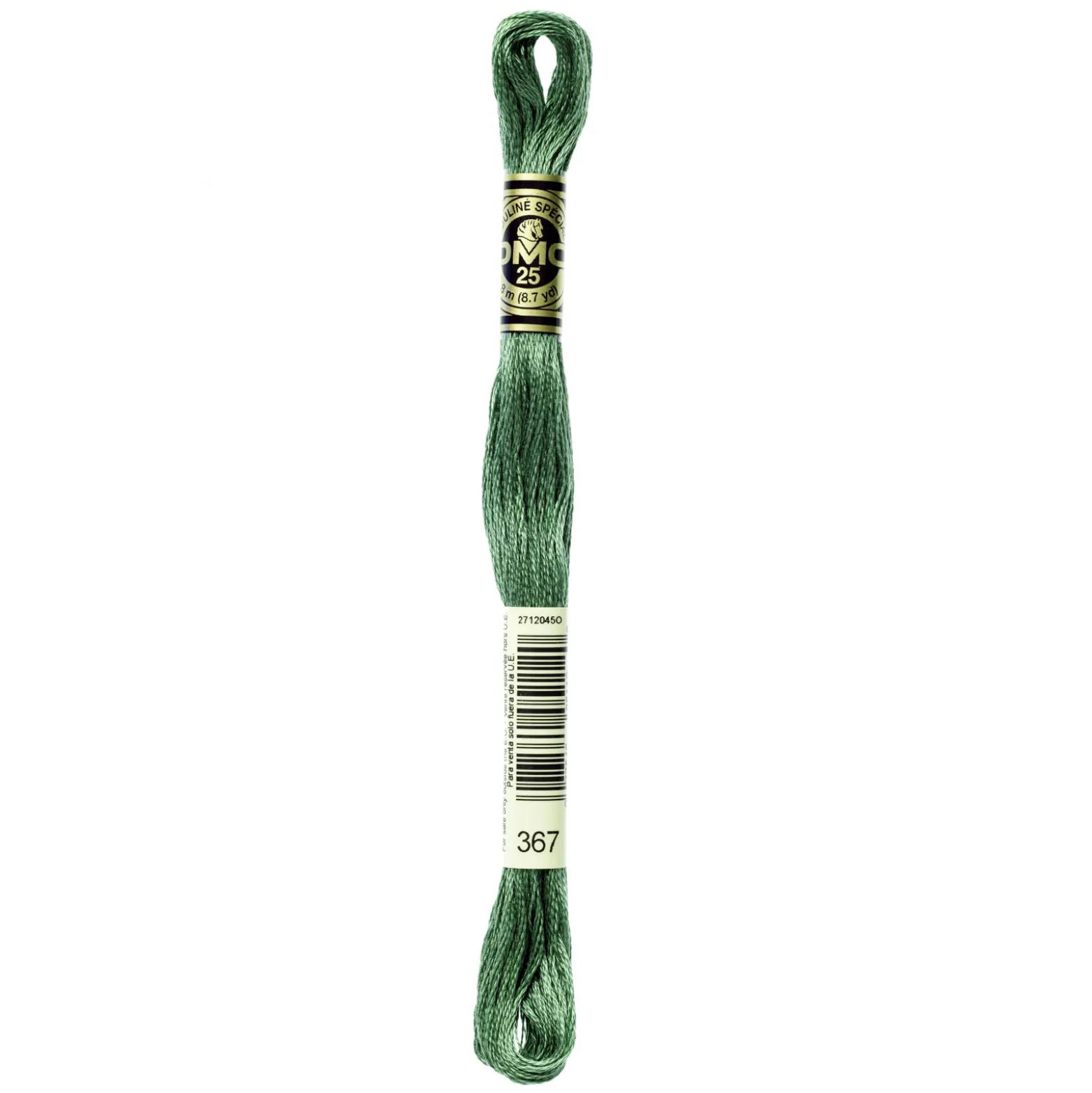 Fil mouliné à broder DMC - 8m - 367 - laurier vert