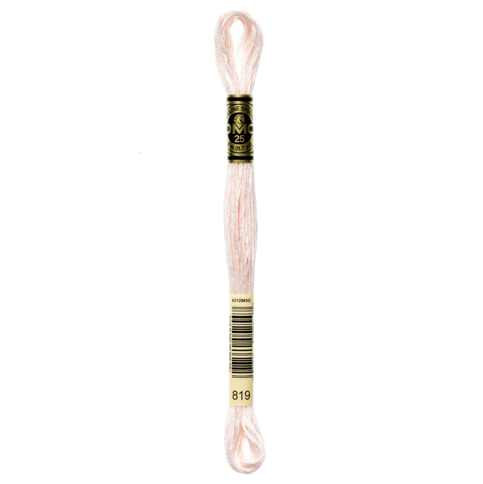 Fil mouliné à broder DMC - 8m - 819 - layette rose