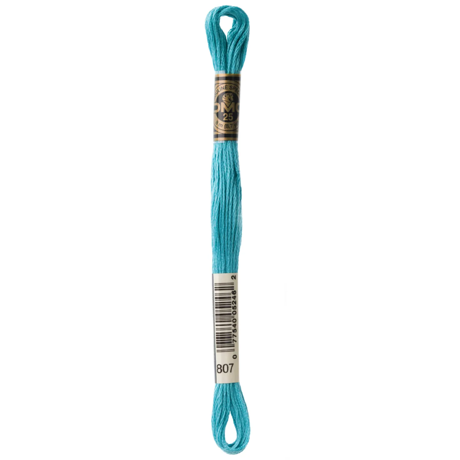 Fil mouliné à broder DMC - 8m - 807 - marée turquoise