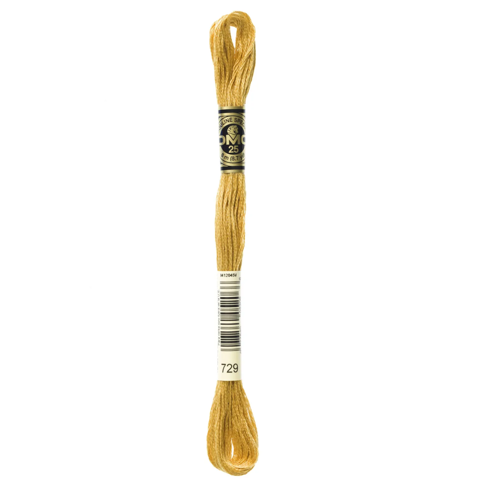 Fil mouliné à broder DMC - 8m - 729 - miel