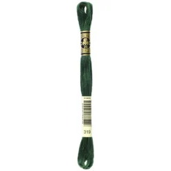 Fil mouliné à broder DMC - 8m - 319 - ombre verte