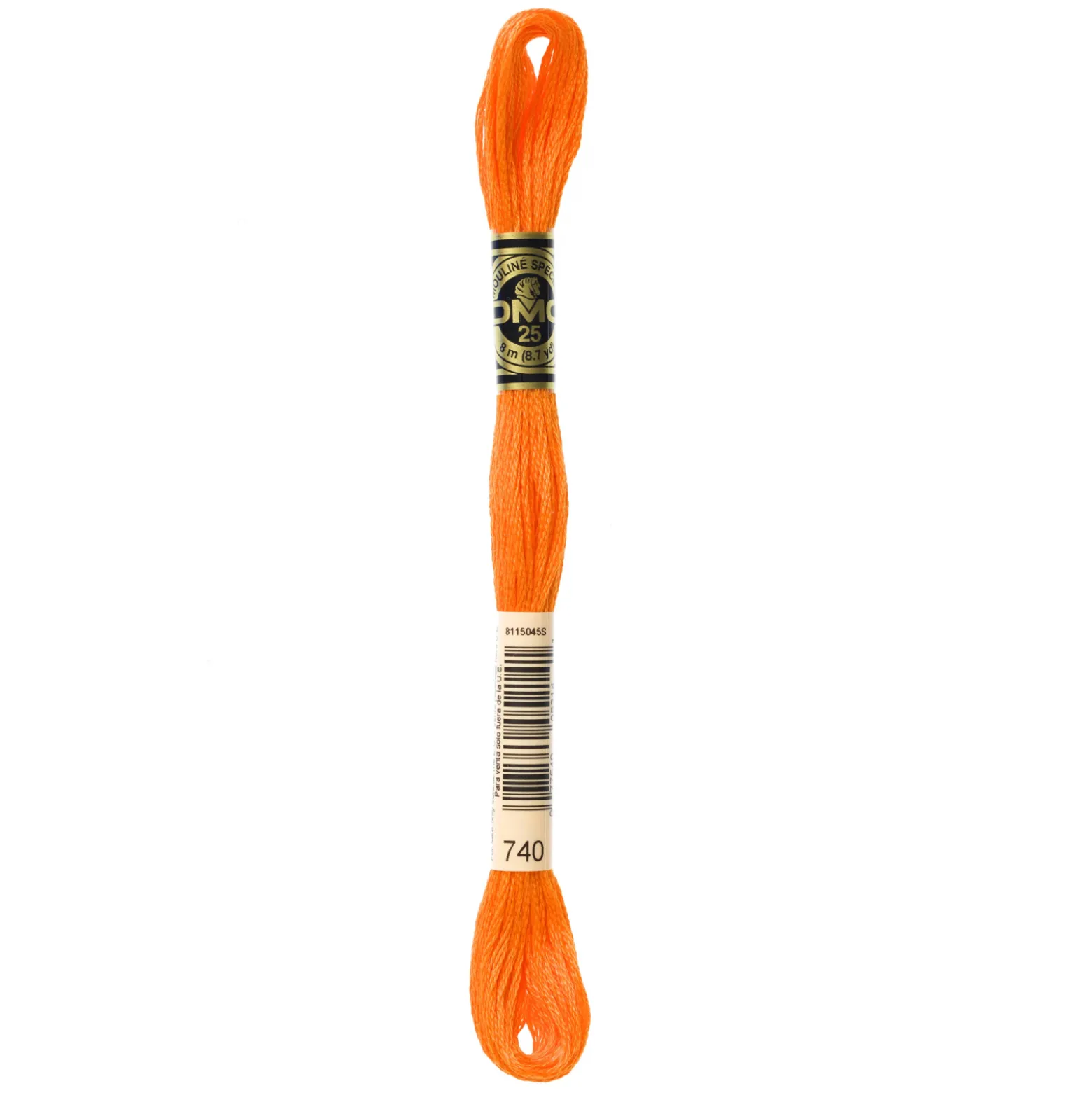 Fil mouliné à broder DMC - 8m - 740 - orange
