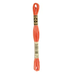Fil mouliné à broder DMC - 8m - 106 - orange ombré
