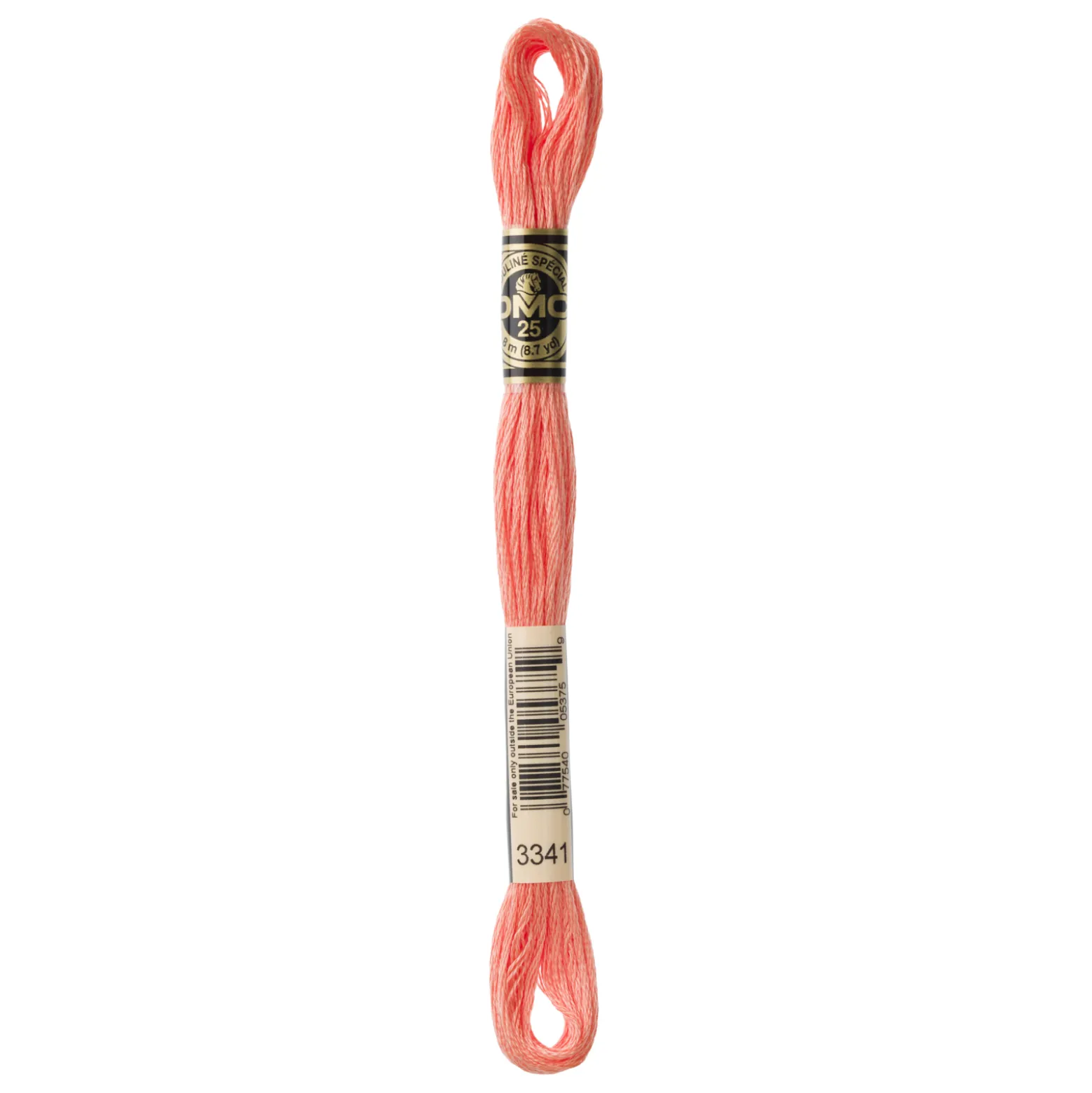 Fil mouliné à broder DMC - 8m - 3341 - pêche