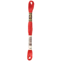 Fil mouliné à broder DMC - 8m - 349 - piment