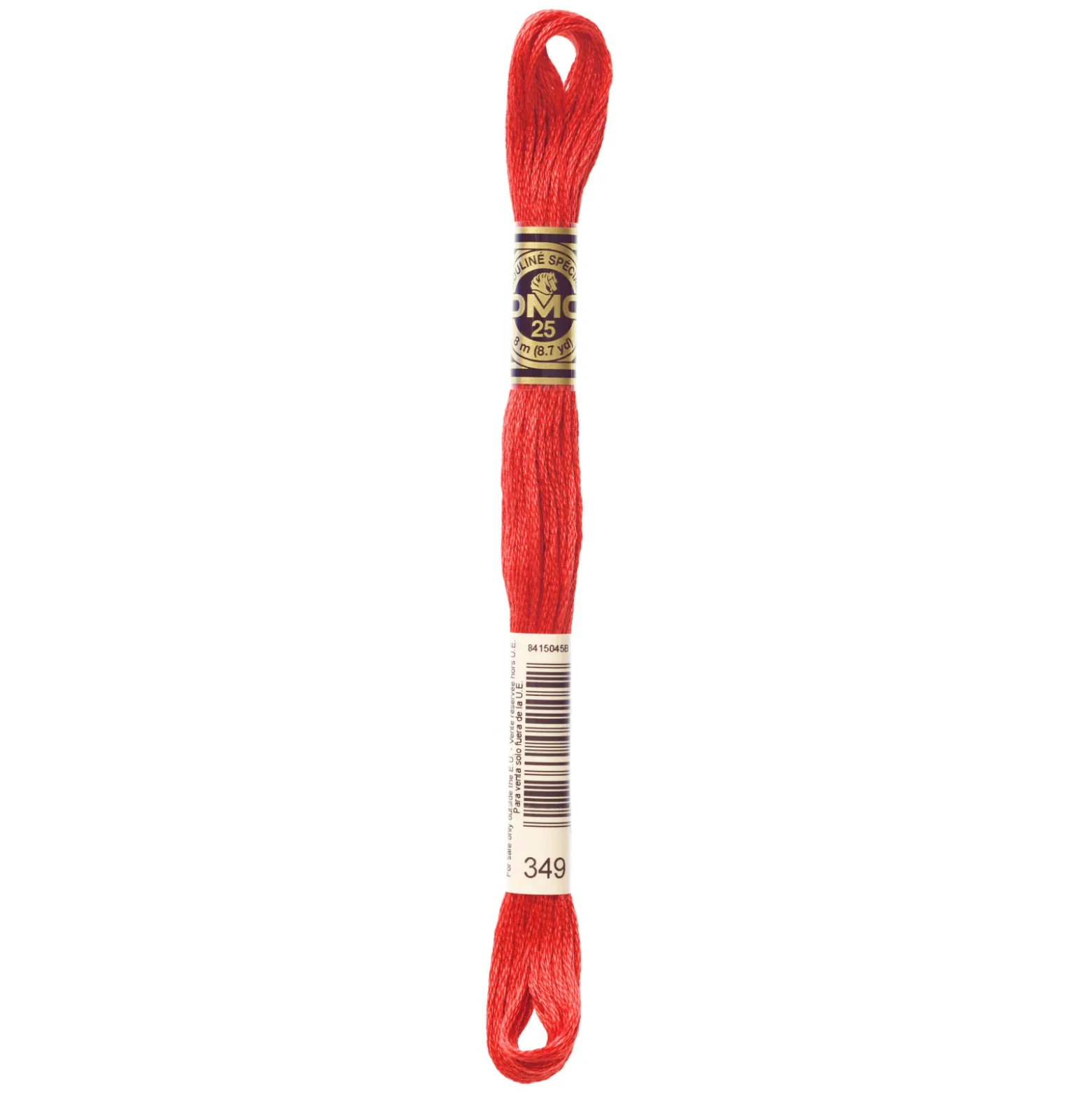 Fil mouliné à broder DMC - 8m - 349 - piment