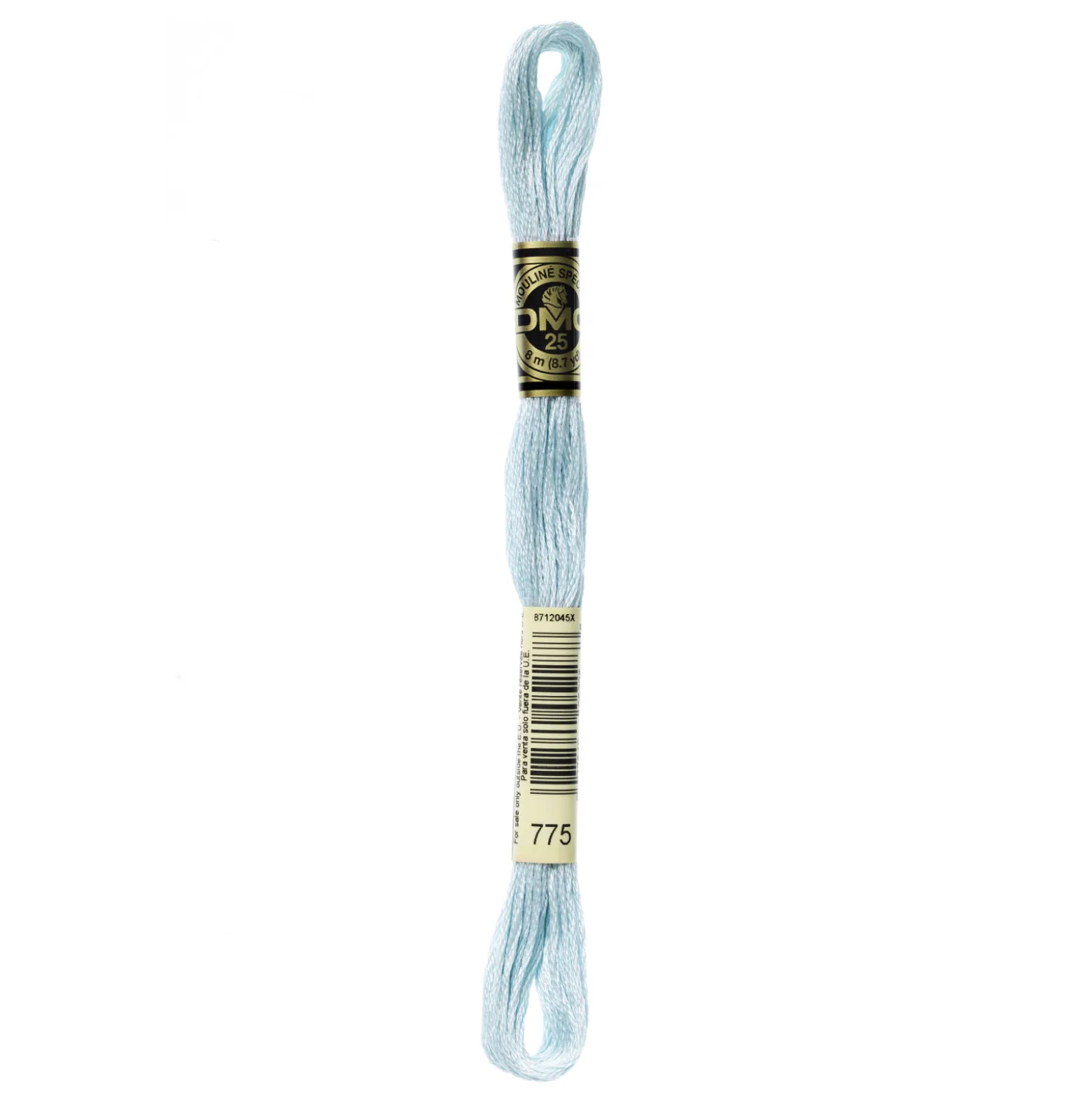 Fil mouliné à broder DMC - 8m - 775 - pluie d'été bleue