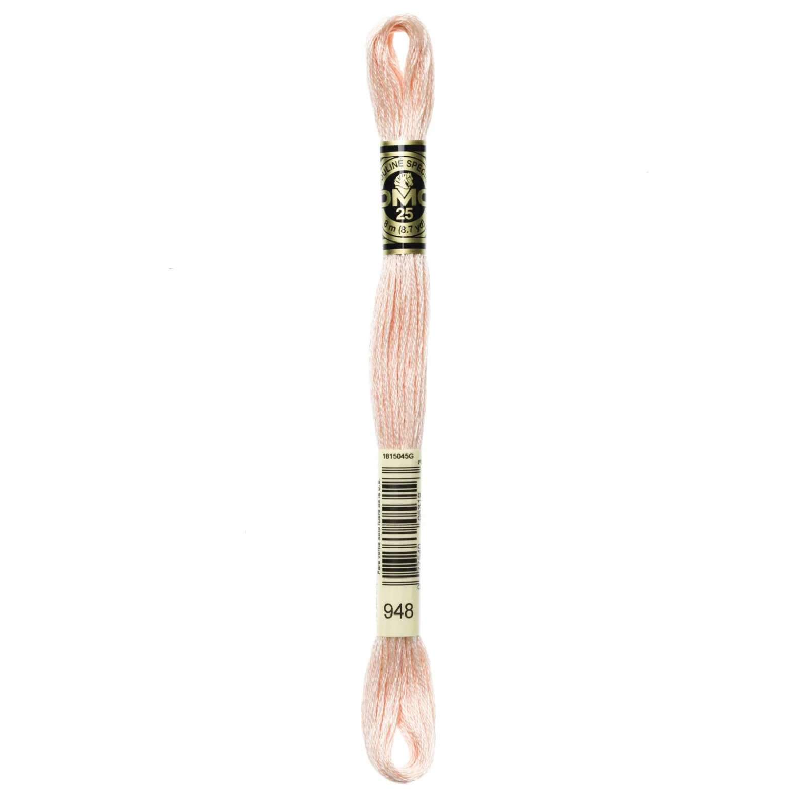 Fil mouliné à broder DMC - 8m - 948 - plume rose