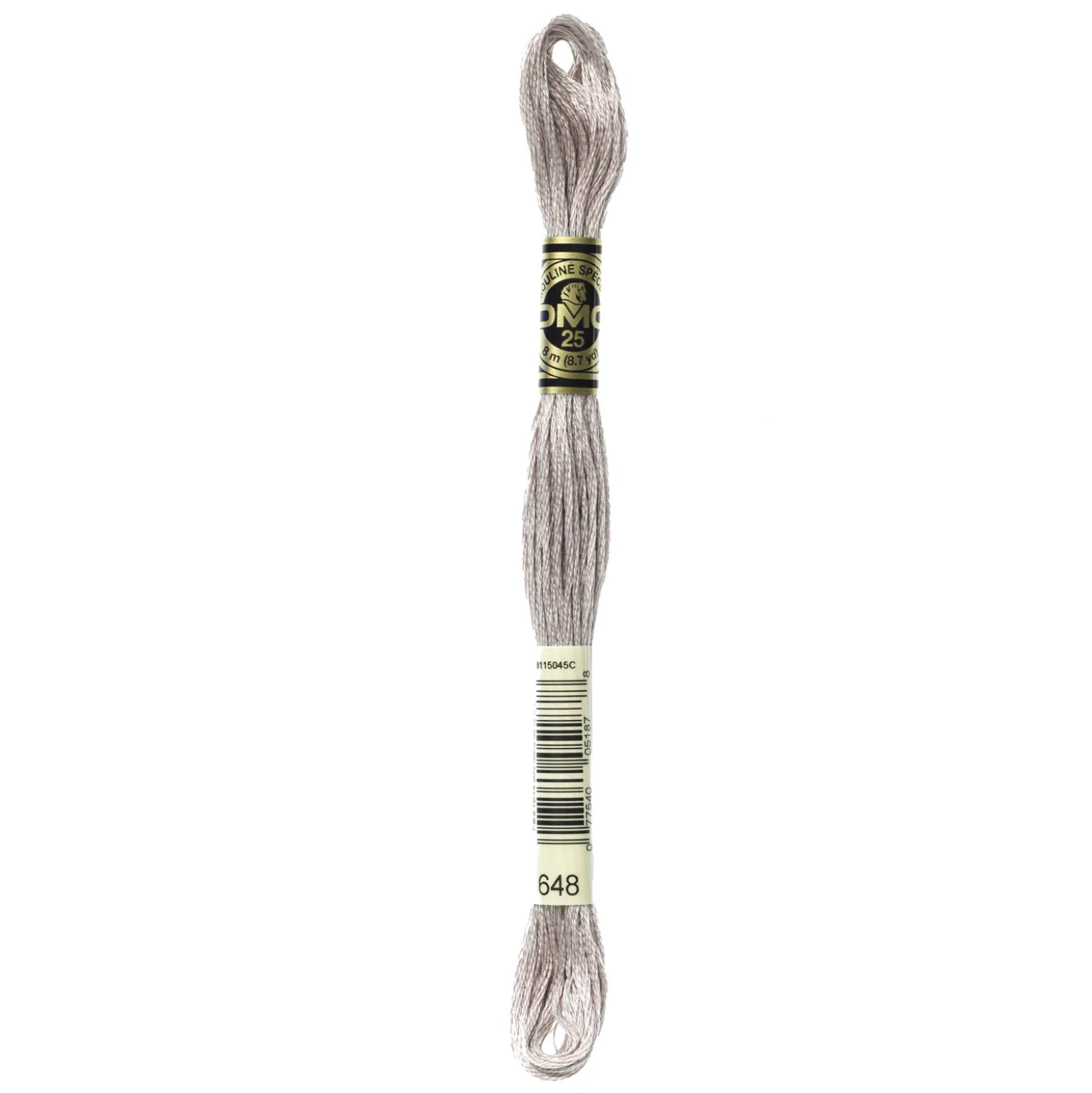 Fil mouliné à broder DMC - 8m - 648 - poivre blanc