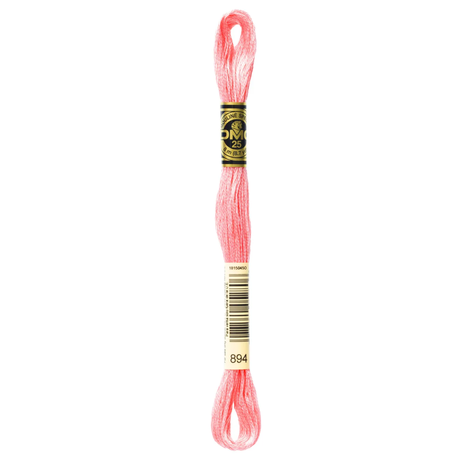 Fil mouliné à broder DMC - 8m - 894 - rose