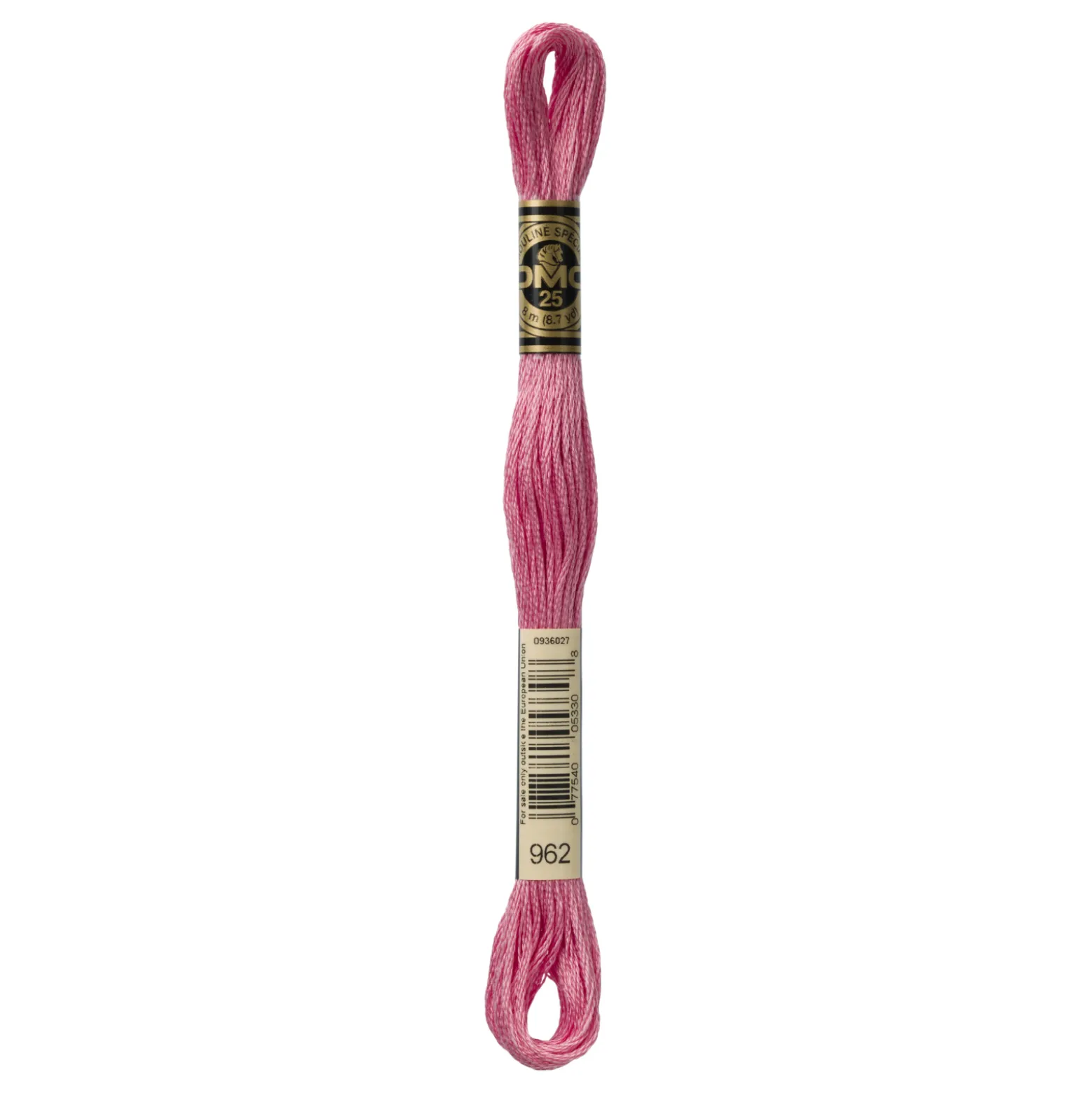 Fil mouliné à broder DMC - 8m - 962 - rose ancien