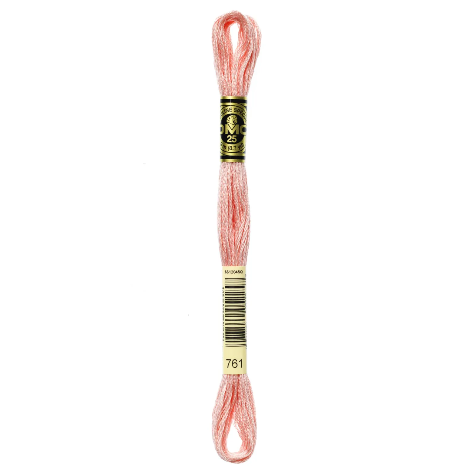 Fil mouliné à broder DMC - 8m - 761 - rose Aurore