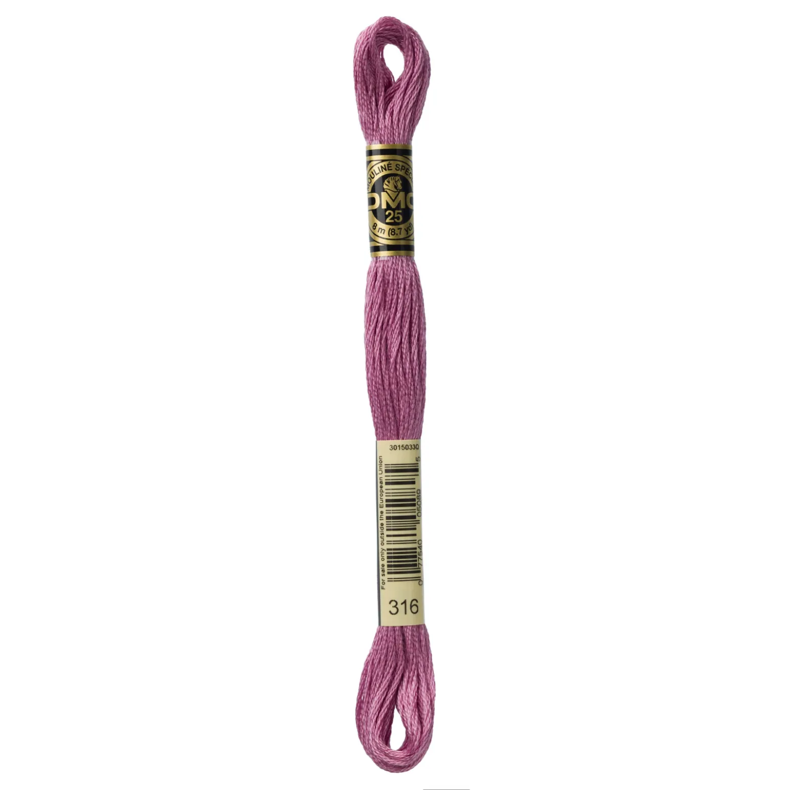 Fil mouliné à broder DMC - 8m - 316 - rose Bruyère