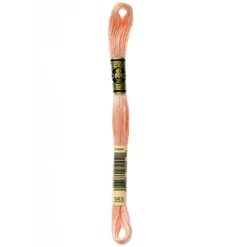 Fil mouliné à broder DMC - 8m - 353 - rose des sables