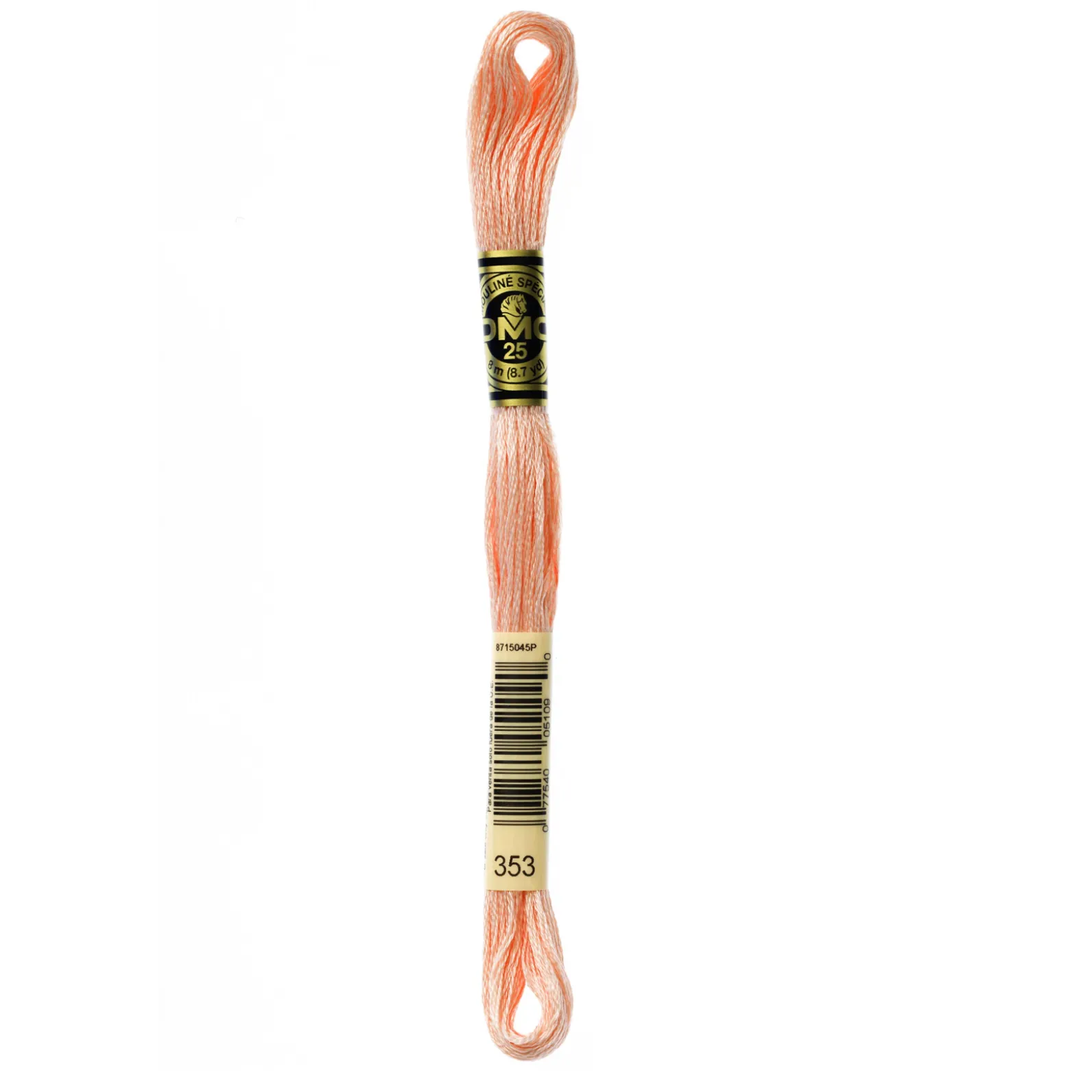 Fil mouliné à broder DMC - 8m - 353 - rose des sables