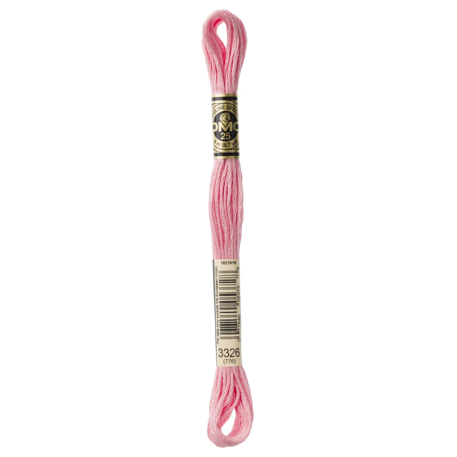 Fil mouliné à broder DMC - 8m - 3326 - rose eglantine