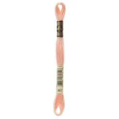 Fil mouliné à broder DMC - 8m - 967 - rose flamant