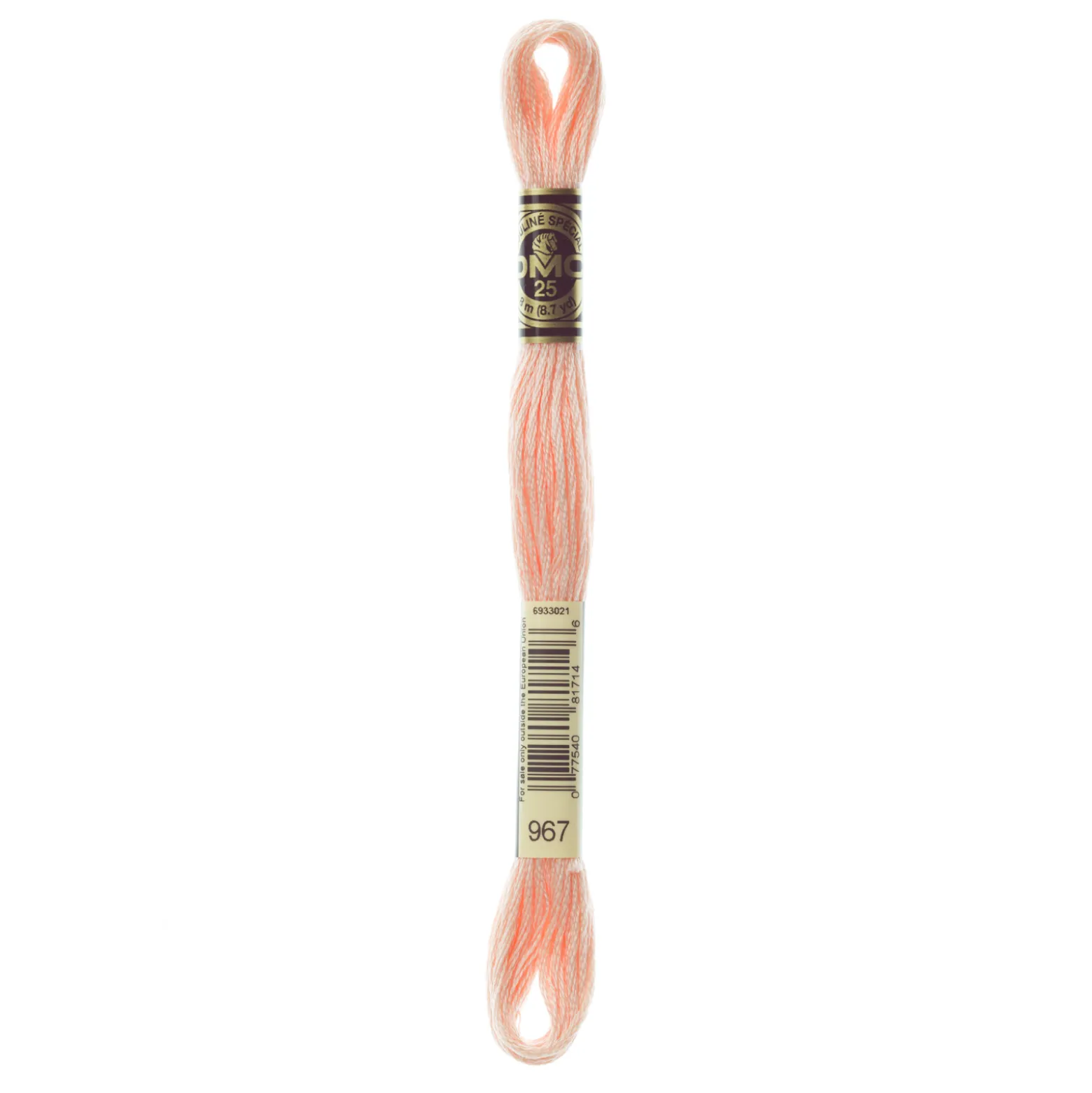 Fil mouliné à broder DMC - 8m - 967 - rose flamant