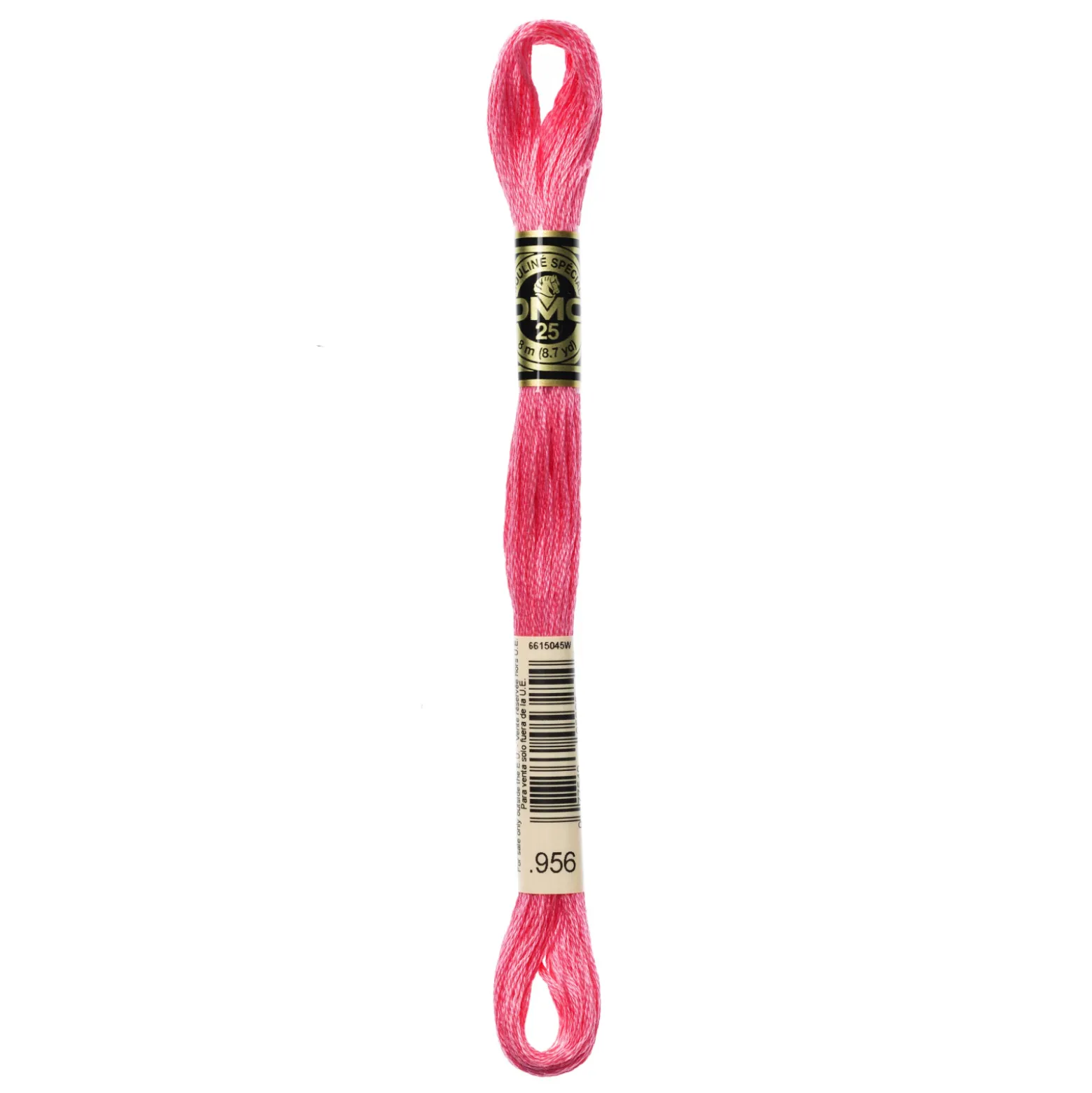 Fil mouliné à broder DMC - 8m - 956 - rose fluo