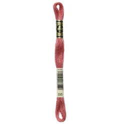 Fil mouliné à broder DMC - 8m - 335 - rose foncé
