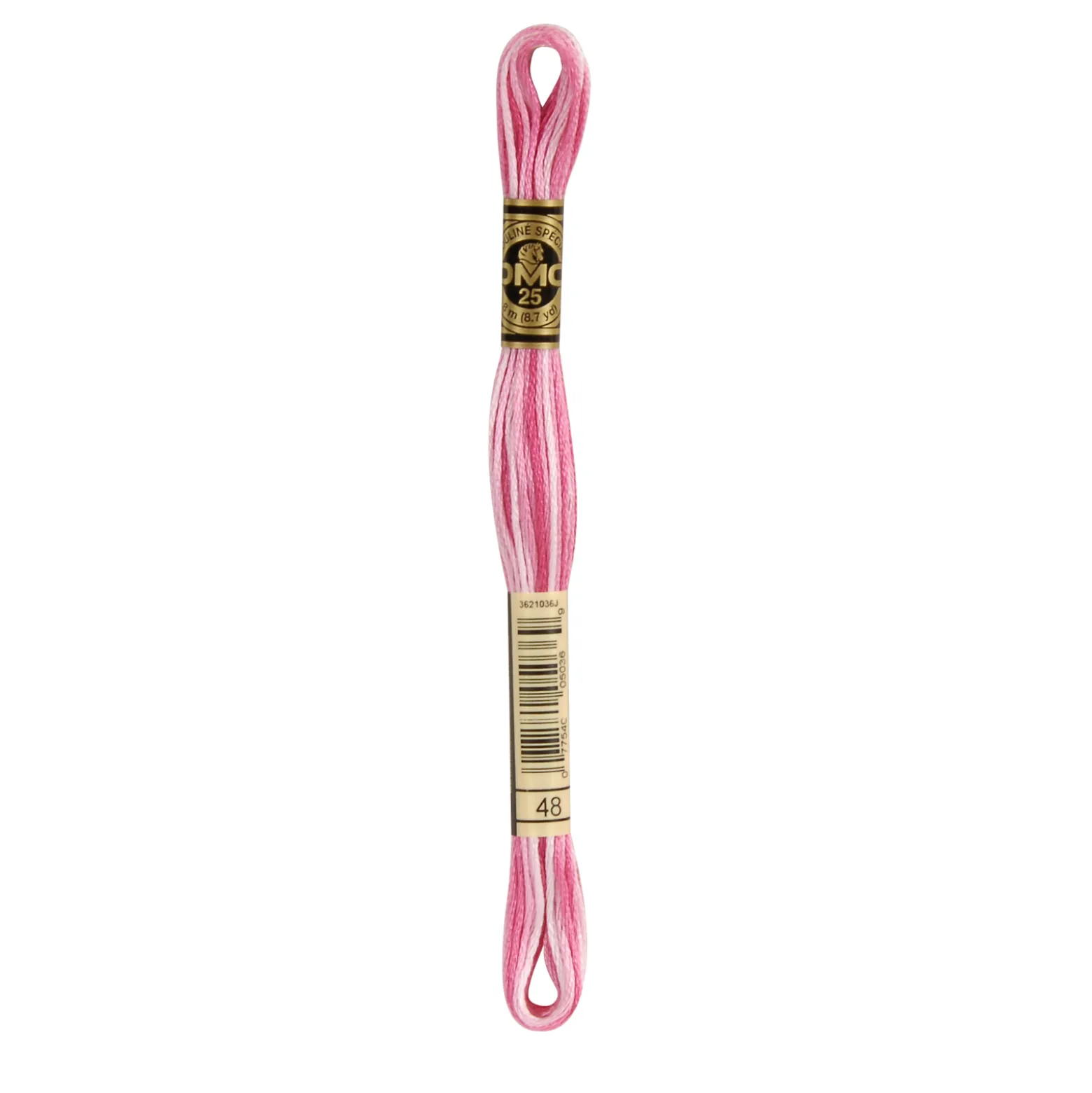 Fil mouliné à broder DMC - 8m - 48 - rose indien ombré