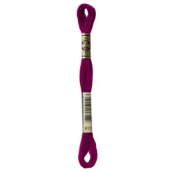 Fil mouliné à broder DMC - 8m - 915 - rose magenta foncé