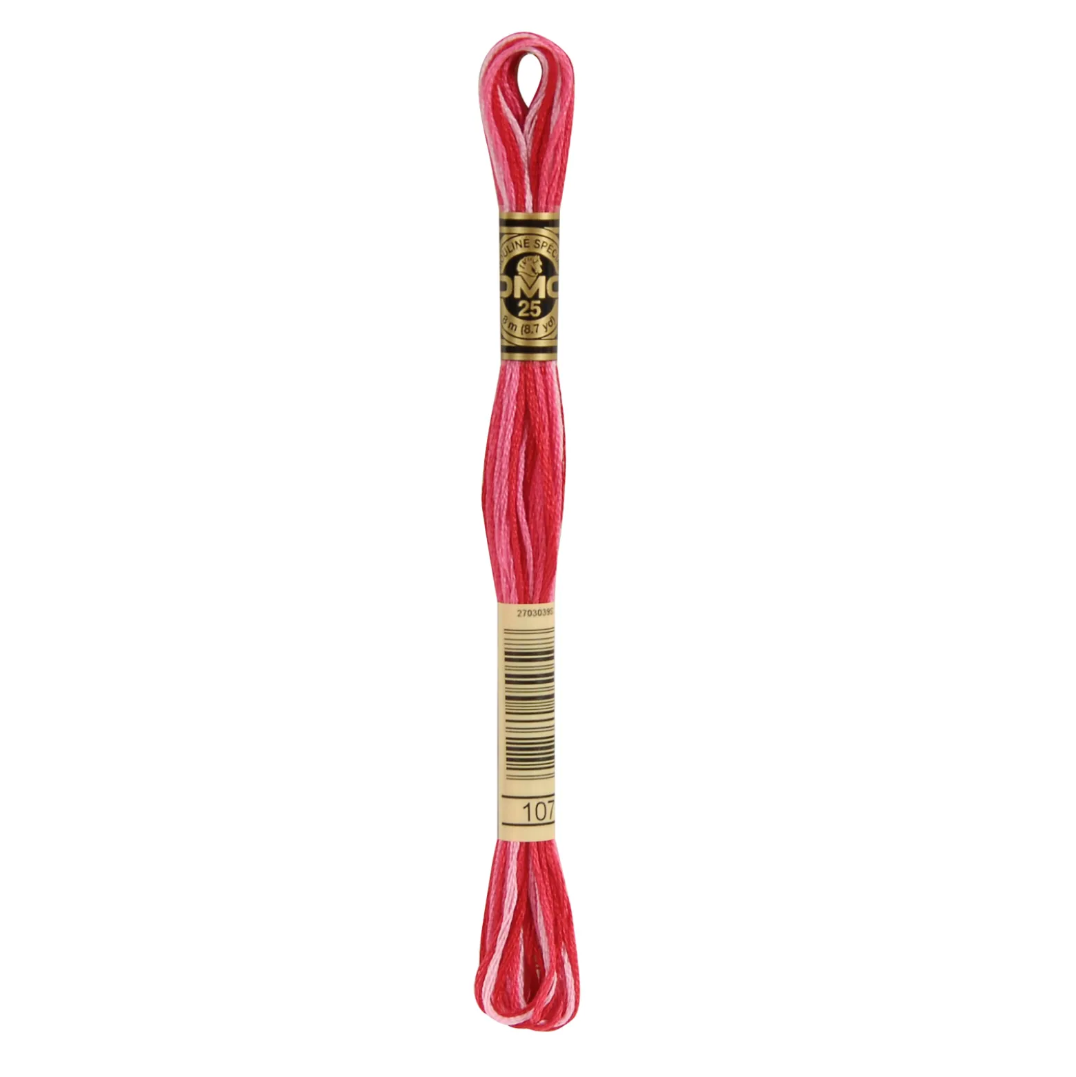Fil mouliné à broder DMC - 8m - 107 - rose passion ombré