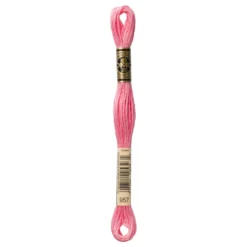 Fil mouliné à broder DMC - 8m - 957 - rose vif