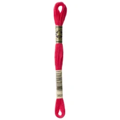 Fil mouliné à broder DMC - 8m - 3801 - rouge tulipe