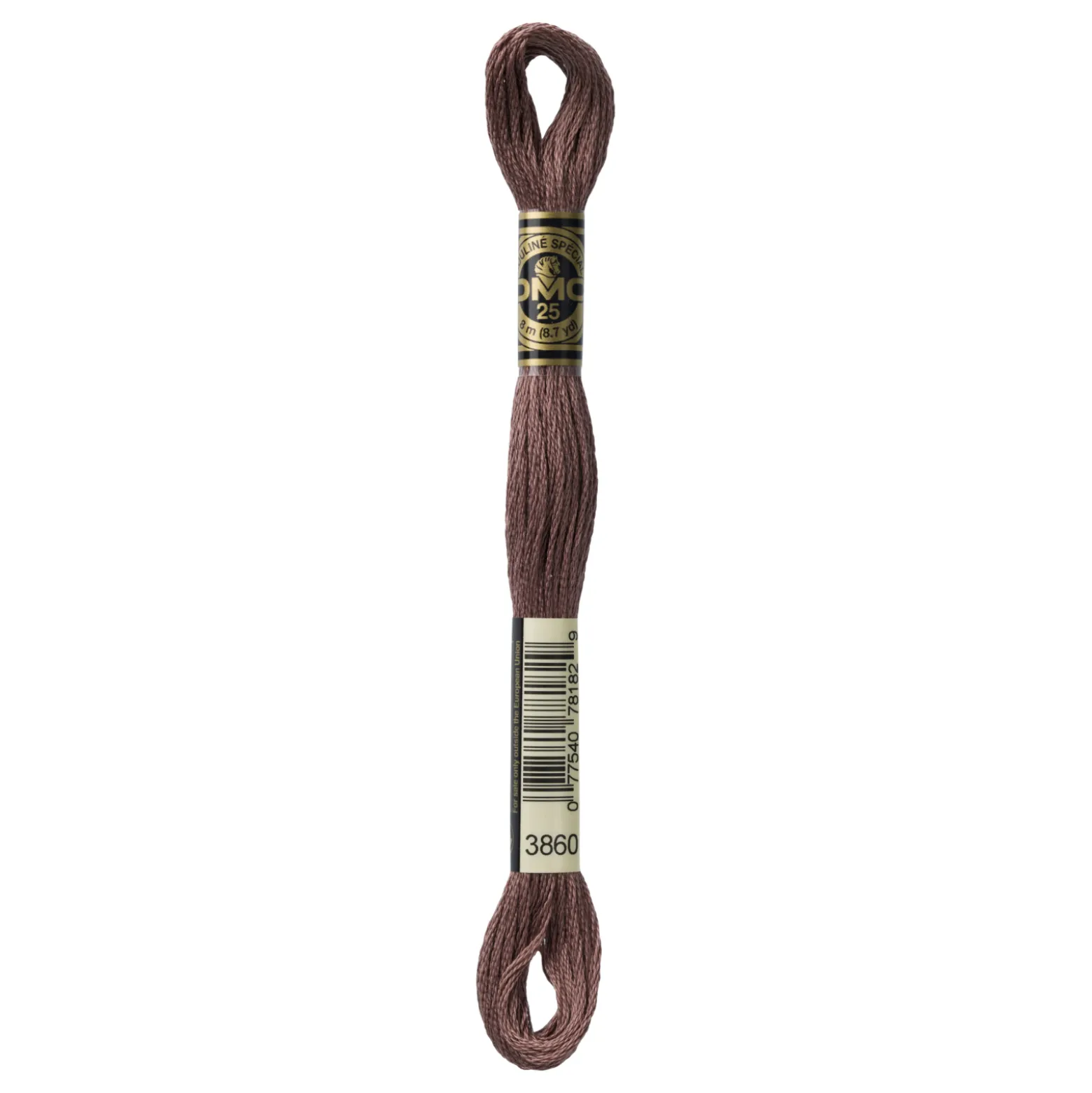 Fil mouliné à broder DMC - 8m - 3860 - taupe foncé