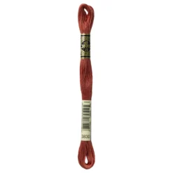 Fil mouliné à broder DMC - 8m - 3830 - tuile