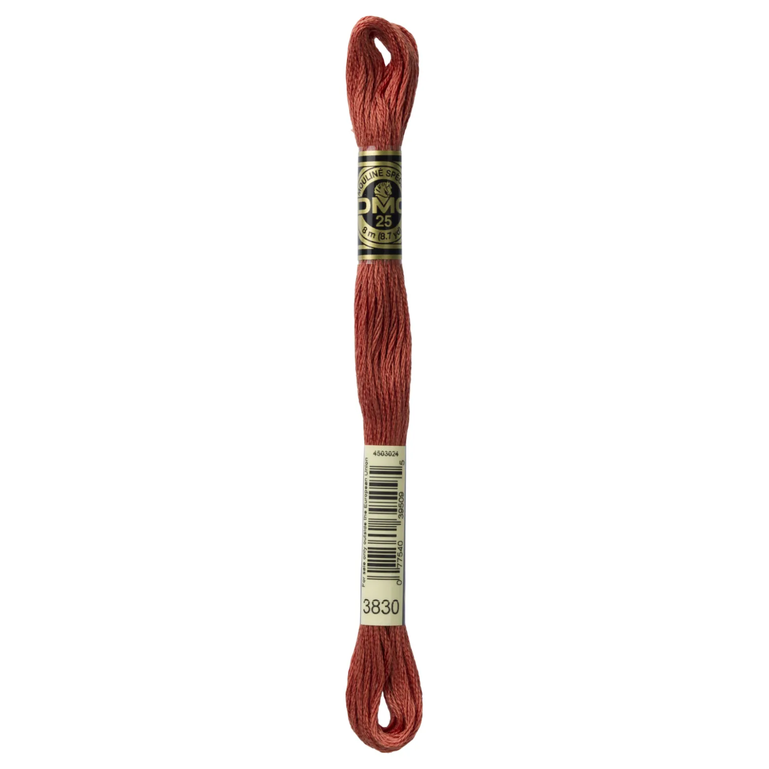 Fil mouliné à broder DMC - 8m - 3830 - tuile