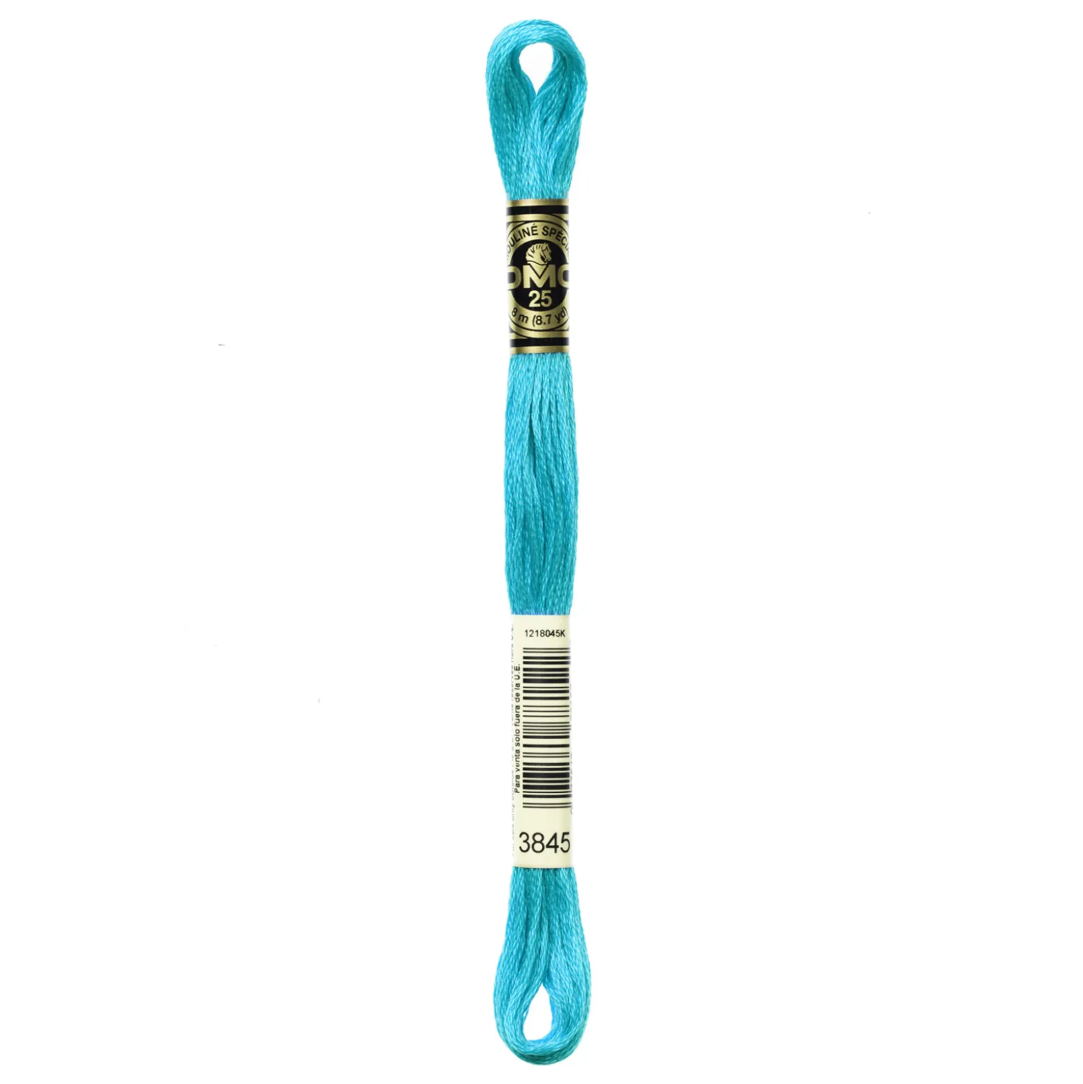 Fil mouliné à broder DMC - 8m - 3845 - turquoise