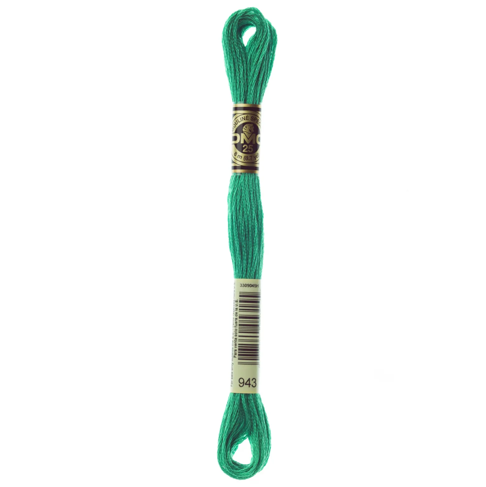 Fil mouliné à broder DMC - 8m - 943 - vert acidulé
